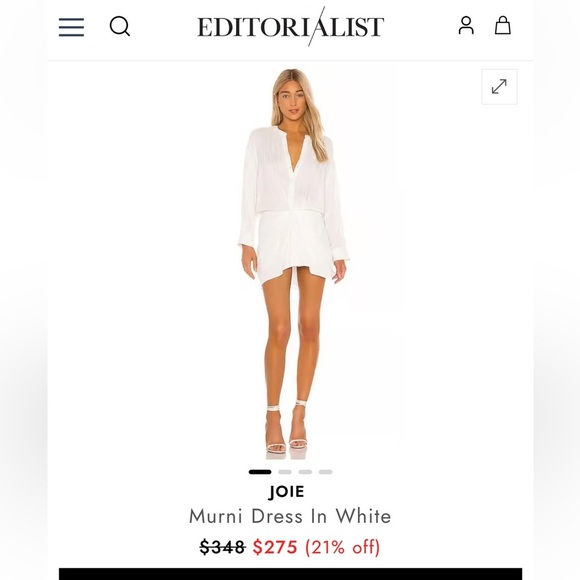 NWOT RARE Joie Murni Dress in Porcelain Size XXS - Picture 2 of 14